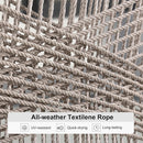 PURPLE LEAF Round Outdoor Dining Set Patio Aluminum Dining Set Round Table and Wicker Chairs with Sunbrella Cushions for Kitchen Deck