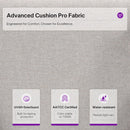 PURPLE LEAF patio dining set fabric: UV50+, AATCC certified, water-resistant.