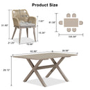PURPLE LEAF Outdoor Dining Set All-Weather PE Rattan Outdoor Patio Furniture Set with Aluminum Frame