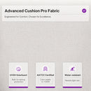 PURPLE LEAF dining set cushion fabric: UV50+ SolarGuard, AATCC Certified, Water-resistant.