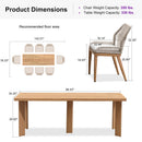 PURPLE LEAF 7/9/11 Pieces Patio Dining Set with Sunbrella Cushions All-Weather Wicker Patio Table and Chairs for Deck, Garden