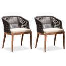 PURPLE LEAF Patio Dining Set with Sunbrella Fabric Cushions and Aluminum Table All-Weather Wicker Patio Table Set for Deck