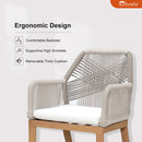 PURPLE LEAF Outdoor Dining Set with Sunbrella Cushions wicker patio table set  for Kitchen Deck Garden Outdoor Furniture Sets