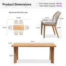 PURPLE LEAF 7/9/11 Pieces Patio Dining Set with Sunbrella Cushions All-Weather Wicker Patio Table and Chairs for Deck, Garden