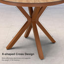 PURPLE LEAF Round Outdoor Dining Set Patio Aluminum Dining Set Round Table and Wicker Chairs with Sunbrella Cushions for Kitchen Deck