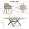 PURPLE LEAF Outdoor Dining Set All-Weather PE Rattan Outdoor Patio Furniture Set with Aluminum Frame