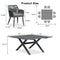 PURPLE LEAF 11/9/7 Pieces Outdoor Dining Set PE Rattan Outdoor Patio Furniture Set Grey