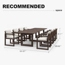 PURPLE LEAF Caesar Outdoor Dining Set Aluminum Luxury Patio Furniture Table and Chairs Set with Olifen Removable Thick Cushion and Pillow Patio Dining Sets for Garden Deck