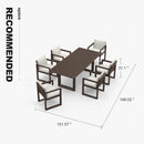 PURPLE LEAF Caesar Outdoor Dining Set Aluminum Luxury Patio Furniture Table and Chairs Set with Olifen Removable Thick Cushion and Pillow Patio Dining Sets for Garden Deck