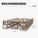 PURPLE LEAF Caesar Outdoor Dining Set Aluminum Luxury Patio Furniture Table and Chairs Set with Olifen Removable Thick Cushion and Pillow Patio Dining Sets for Garden Deck