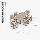 PURPLE LEAF Caesar Outdoor Dining Set Aluminum Luxury Patio Furniture Table and Chairs Set with Olifen Removable Thick Cushion and Pillow Patio Dining Sets for Garden Deck