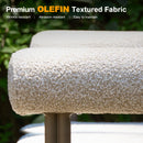 Purple Leaf premium Olefin textured cushion for patio dining set, wrinkle & abrasion resistant.