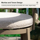 PURPLE LEAF patio dining chair with Mortise and Tenon design and textured cushion.