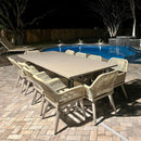 PURPLE LEAF Outdoor Dining Set All-Weather PE Rattan Outdoor Patio Furniture Set with Aluminum Frame