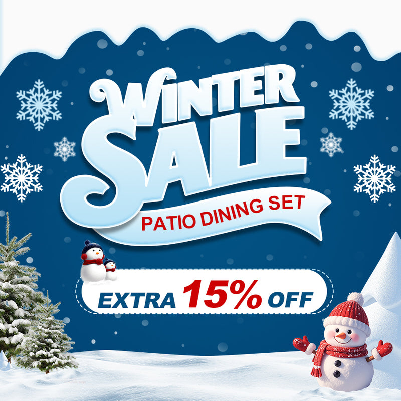 PURPLE LEAF Outdoor Dining Set All-Weather PE Rattan Outdoor Patio Furniture Set with Aluminum Frame