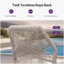 PURPLE LEAF Outdoor Bar Stool Set of 6, Wicker Chairs Bar Chairs with Cushion, All-Weather Patio Furniture kitchen stools