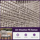 PURPLE LEAF Outdoor Bar Stool Set of 6, Wicker Chairs Bar Chairs with Cushion, All-Weather Patio Furniture kitchen stools