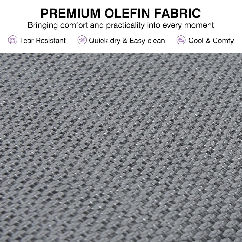 PURPLE LEAF Sanori Classical with Table Patio Conversation Set with Grey Ottoman and Cushions for Poolside Graden