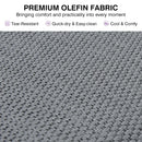 PURPLE LEAF Patio Gazebo with Aluminum Frame Grey Dining Sets-Bundle Set