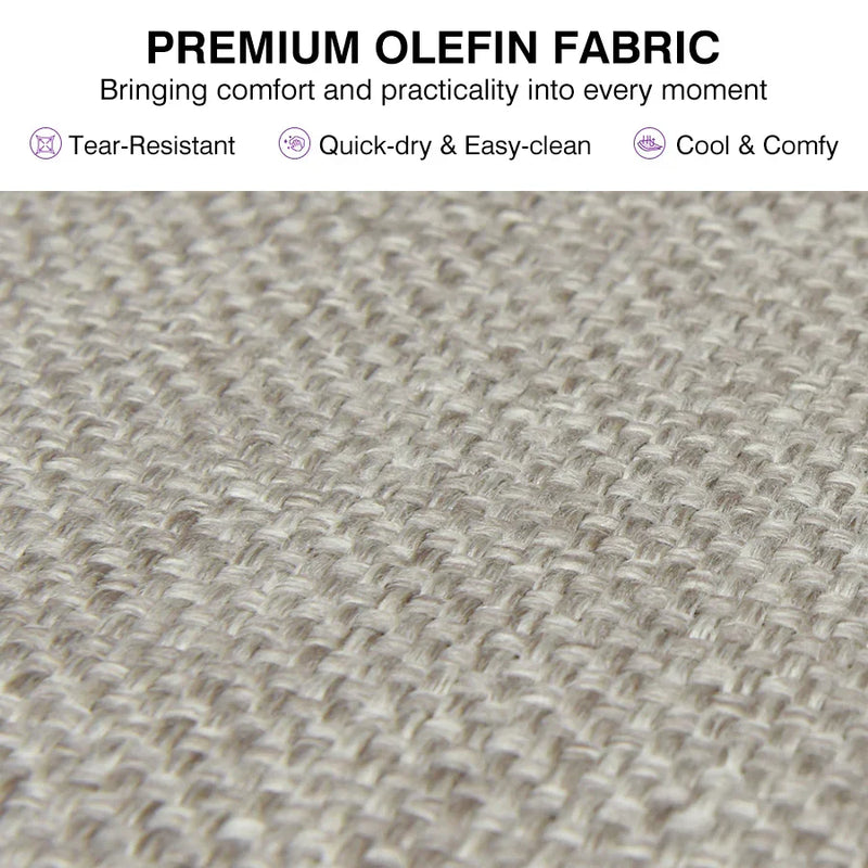 PURPLE LEAF Sanori Classical with Table Patio Conversation Set with Beige Ottoman and Cushions for Backyard or Porch