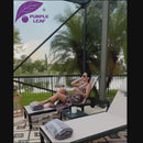 PURPLE LEAF Patio Tanning Chaise Lounge Chair Set with Face Down Hole