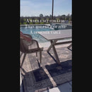 PURPLE LEAF Patio Dining Sets Aluminum Frame and Handwoven Wicker Chairs Set for Garden Deck, Cushions and Pillows included