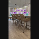 PURPLE LEAF Modern Bar Stools Set of 2, Aluminum Bar Stool with Cushion for Indoor and Outdoor, Kitchen Island
