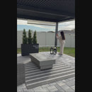PURPLE LEAF Athena Louvered Pergola Outdoor Aluminum Pergola with Adjustable Roof for Deck Backyard Garden Hardtop Gazebo