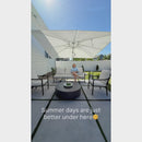PURPLE LEAF Morden White Outdoor Umbrella Premium Aluminum Patio Cantilever Pool Sun Umbrellas