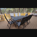 PURPLE LEAF Patio Dining Set Folding Chairs and Table