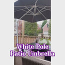 PURPLE LEAF White Outdoor Patio Umbrella Economical Large Patio Umbrellas