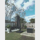 PURPLE LEAF Cantilever Patio Umbrella Gray Pole Outdoor Umbrella with UV Protection