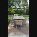 PURPLE LEAF 7/9/11 Pieces Outdoor Dining Set Aluminium Dining Table and Woven Rattan Chairs Dining Furniture Set with Cushions for Deck Patio Champagne