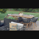 PURPLE LEAF Patio Dining Set for Garden Deck Wicker Table and Chairs Set
