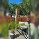 PURPLE LEAF Outdoor Retractable Pergola with Sun Shade Canopy Patio Aluminum Pergola With Curtains