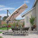 PURPLE LEAF Patio Outdoor Large Umbrella Square and Rectangular Cantilever Yard Sun Umbrellas