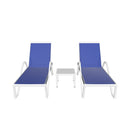 PURPLE LEAF Patio Lounger sun loungers with armrest, Chaise Lounge for beach, swimming pool, lawn, pool side