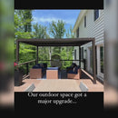 PURPLE LEAF Athena Outdoor Louvered Pergola Adjustable Metal Roof Bronze Hardtop Gazebo Patio Pavilion