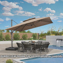 PURPLE LEAF Double Top 10 / 11 / 12 / 9 x 12 ft Square and Rectangle Outdoor Cantilever Umbrella