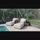 PURPLE LEAF Outdoor Chaise Lounge Chair Aluminum Patio Lounge Chair with Pillow Lounger Recliner Chiar for Beach Pool Lawn Tanning Lounge