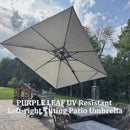 PURPLE LEAF UV Resistant Left-right Tilting Patio Umbrella Swivel Outdoor Umbrella