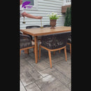PURPLE LEAF Patio Dining Set with Sunbrella Fabric Cushions and Aluminum Table All-Weather Wicker Patio Table Set for Deck