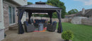 PURPLE LEAF Outdoor Hardtop Gazebo for Garden Bronze Double Roof Aluminum Frame Pavilion