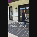 PURPLE LEAF Patio Dining Sets Aluminum Frame and Handwoven Wicker Chairs Set for Garden Deck, Cushions and Pillows included