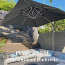 PURPLE LEAF Rectangle Outdoor Patio Umbrellas with Lights