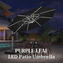 PURPLE LEAF 10 / 11 / 12 ft Round Outdoor Umbrellas with Lights