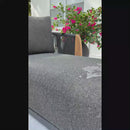 PURPLE LEAF Luxury  Hailar Olefin Patio Chaise Lounge Chair , Upholstered Pool Aluminium Lounge Chairs for Outdoor with Teak Armres for Deck, Pool, Lawn, Garden, Courtyard, Porch