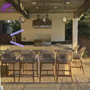 PURPLE LEAF Bar Stool Set of 2, Modern Counter Stool & Bar Stools with Cushions, Isand Bar Stools.