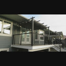 PURPLE LEAF Outdoor Pergola with Retractable Canopy Aluminum Shelter for Porch Garden  Beach Shade Pavilion Pergola Modern Backyard Deck