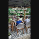 PURPLE LEAF 7/9/11 Pieces Dining Set Patio Metal Rectangular Table and Wicker Rattan Chairs